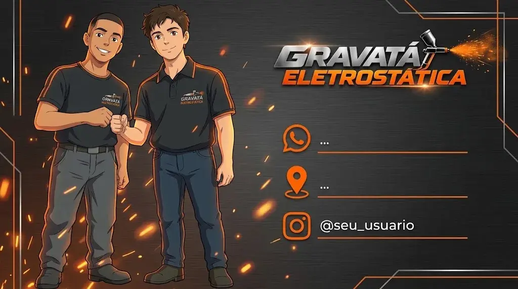 Arte ilustrada da equipe Gravatá Eletrostática