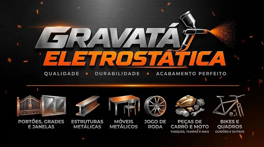 Arte institucional com exemplos de peças metálicas e rodas